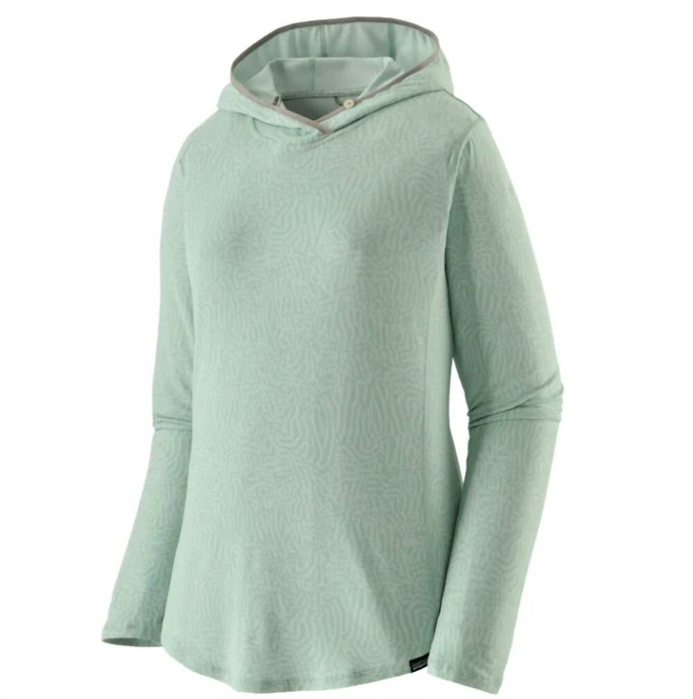 NEW PATAGONIA women's tropic comfort natural hoody in sea run: thin ice
